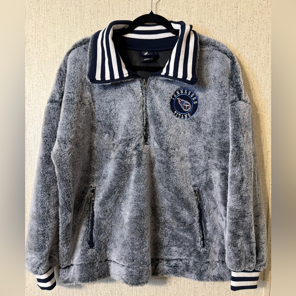 NFL Women's Frosted Sherpa Pullover w/ Rib Knit Sleeves NWOT TENNESSEE TITANS